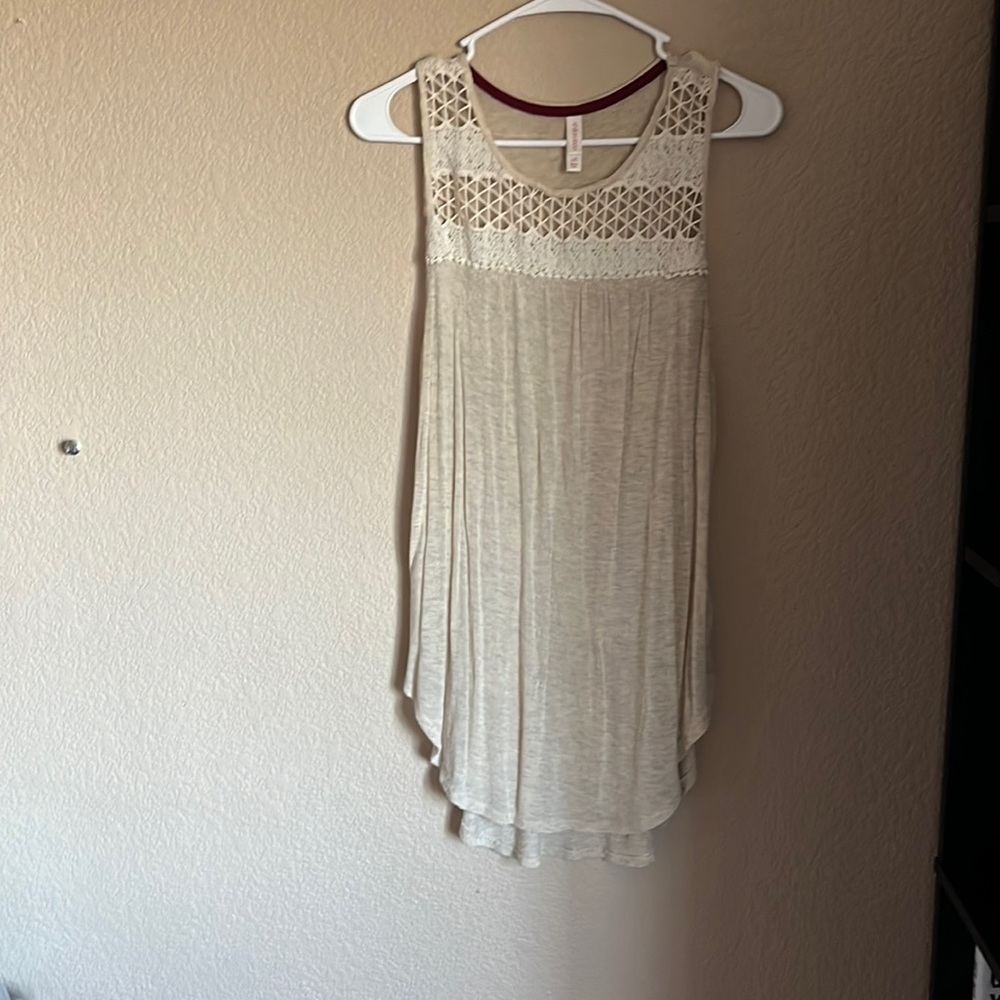 Tan, L , Xhilaration tank top bought at Target.